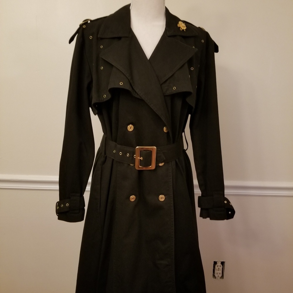D.Frank double breasted coat with broach
